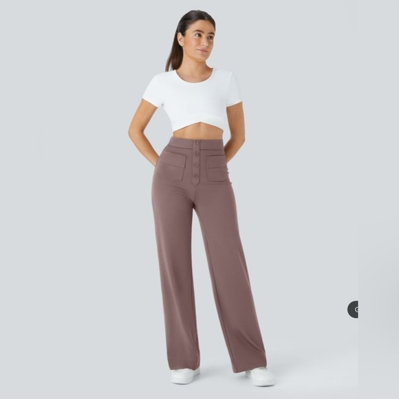 HALARA Relaxed High Waisted Multiple Straight Leg Pants Size M - Picture 11 of 12